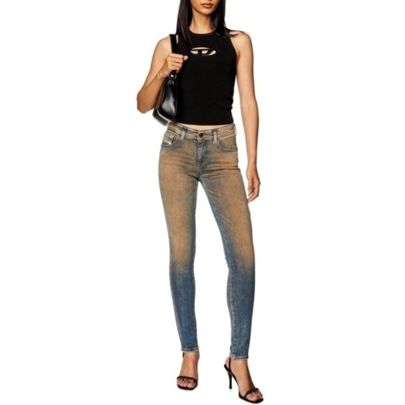 Diesel Denim - Diesel Getlegg slimskinny low waist wash 0609C stretch denim jeans